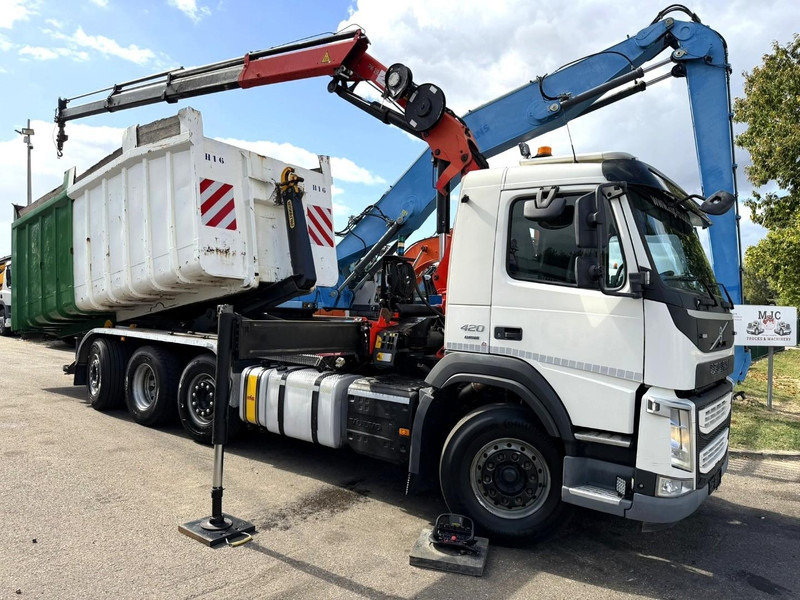 Volvo FM 420 8x2 HOOKLIFT + CRANE PALFINGER PK19.001 SLD B - *294.000km* - EURO 6 - LIFT + STEERING AXLE - I SHIFT - BE TRUCK - Hákový nosič kontajnerov, Auto s hydraulickou rukou: obrázok 1 Volvo FM 420 8x2 HOOKLIFT + CRANE PALFINGER PK19.001 SLD B - *294.000km* - EURO 6 - LIFT + STEERING AXLE - I SHIFT - BE TRUCK - Hákový nosič kontajnerov, Auto s hydraulickou rukou: obrázok 1