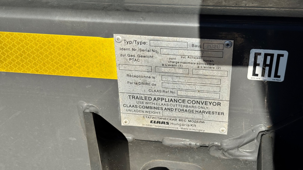 CLAAS VARIO 1080 Schneidwerkswagen - Obilný kombajn: obrázok 4 CLAAS VARIO 1080 Schneidwerkswagen - Obilný kombajn: obrázok 4