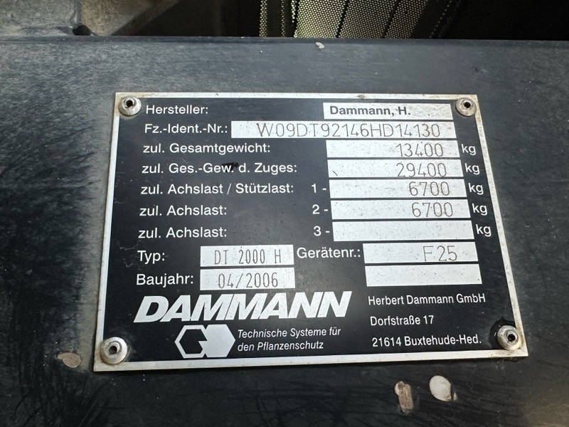 Dammann Trac DT 2000 H - Samohybný postrekovač: obrázok 2 Dammann Trac DT 2000 H - Samohybný postrekovač: obrázok 2