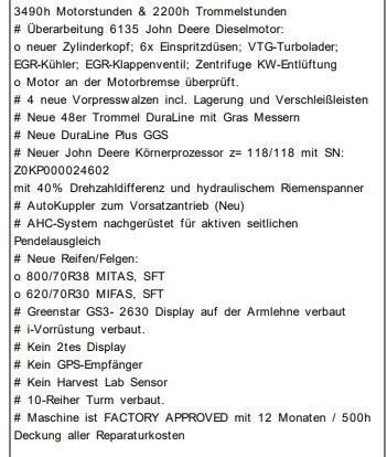 John Deere 8400i PREMIUM USED - Kombajn: obrázok 2 John Deere 8400i PREMIUM USED - Kombajn: obrázok 2