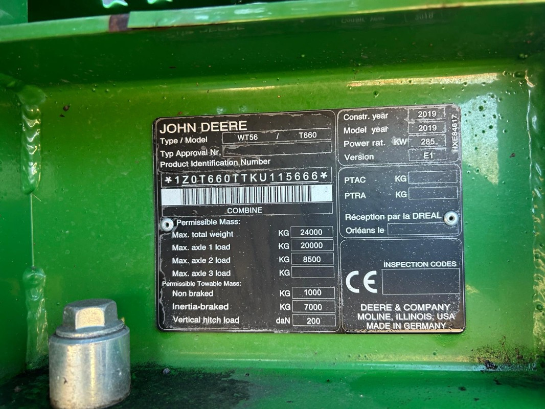 John Deere T660 - Obilný kombajn: obrázok 5 John Deere T660 - Obilný kombajn: obrázok 5