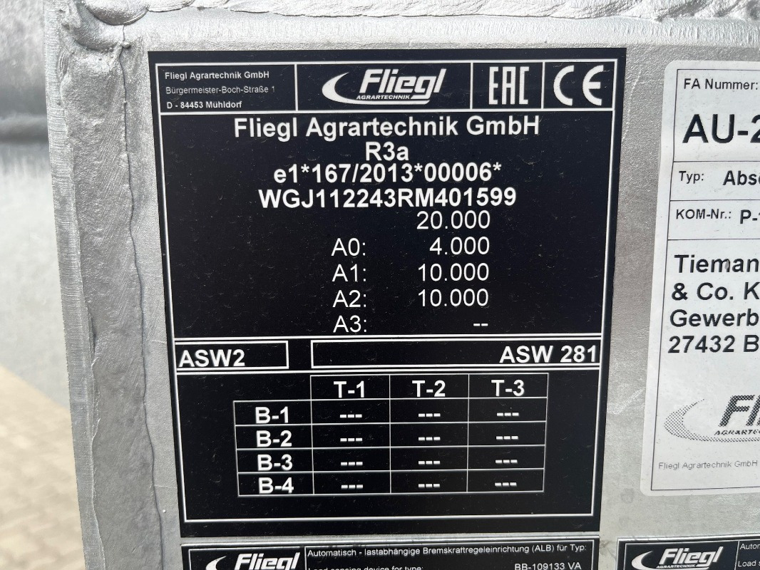 Fliegl ASW281 - Príves: obrázok 2 Fliegl ASW281 - Príves: obrázok 2