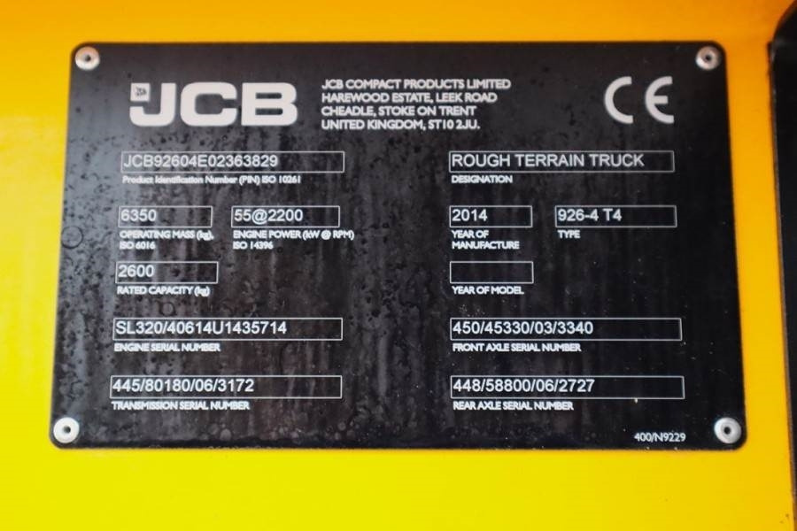 JCB 926 Valid inspection, *Guarantee! Diesel, 4x4 Driv - Terénny vozík: obrázok 5 JCB 926 Valid inspection, *Guarantee! Diesel, 4x4 Driv - Terénny vozík: obrázok 5
