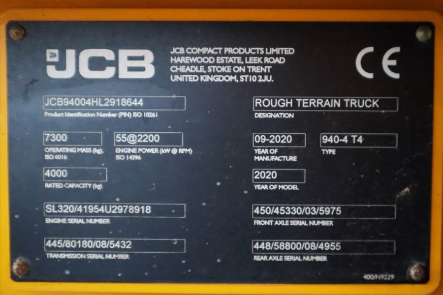 Terénny vozík JCB 940-4 T4 Valid inspection, *Guarantee! Diesel, 4x4: obrázok 6 Terénny vozík JCB 940-4 T4 Valid inspection, *Guarantee! Diesel, 4x4: obrázok 6