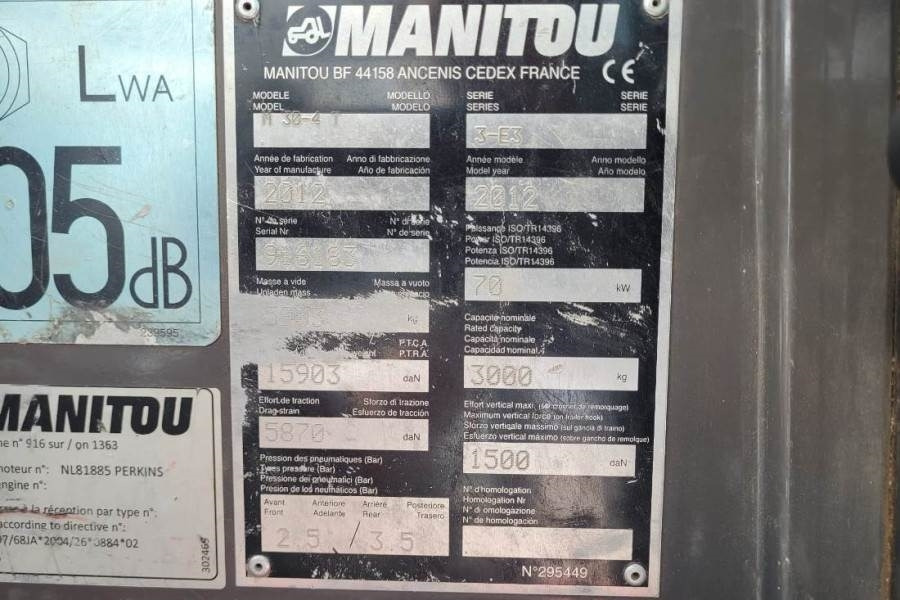 Terénny vozík Manitou M30-4 Valid Inspection, *Guarantee, Diesel, 4x4 Dr: obrázok 6