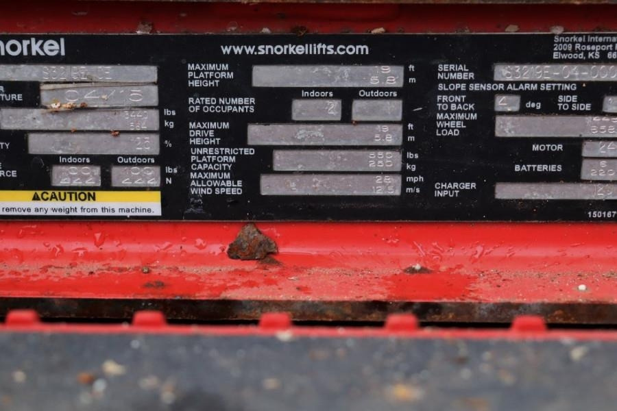 Snorkel SJ3219E Valid inspection, *Guarantee! Electric, 7, - Samohybná plošiny: obrázok 4 Snorkel SJ3219E Valid inspection, *Guarantee! Electric, 7, - Samohybná plošiny: obrázok 4