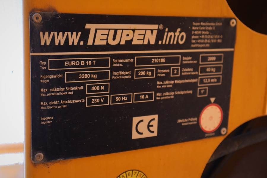 Teupen EURO B16T Driving Licence B/3, Diesel, 16m Working - Automobilová plošina: obrázok 5 Teupen EURO B16T Driving Licence B/3, Diesel, 16m Working - Automobilová plošina: obrázok 5