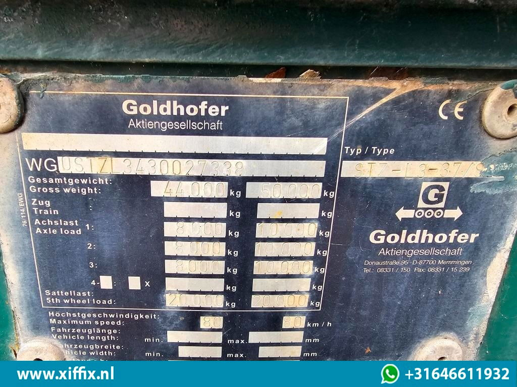 Náves podvalník Goldhofer 3-ass. Uitschuifbare semi dieplader / 3x gestuurd: obrázok 11 Náves podvalník Goldhofer 3-ass. Uitschuifbare semi dieplader / 3x gestuurd: obrázok 11