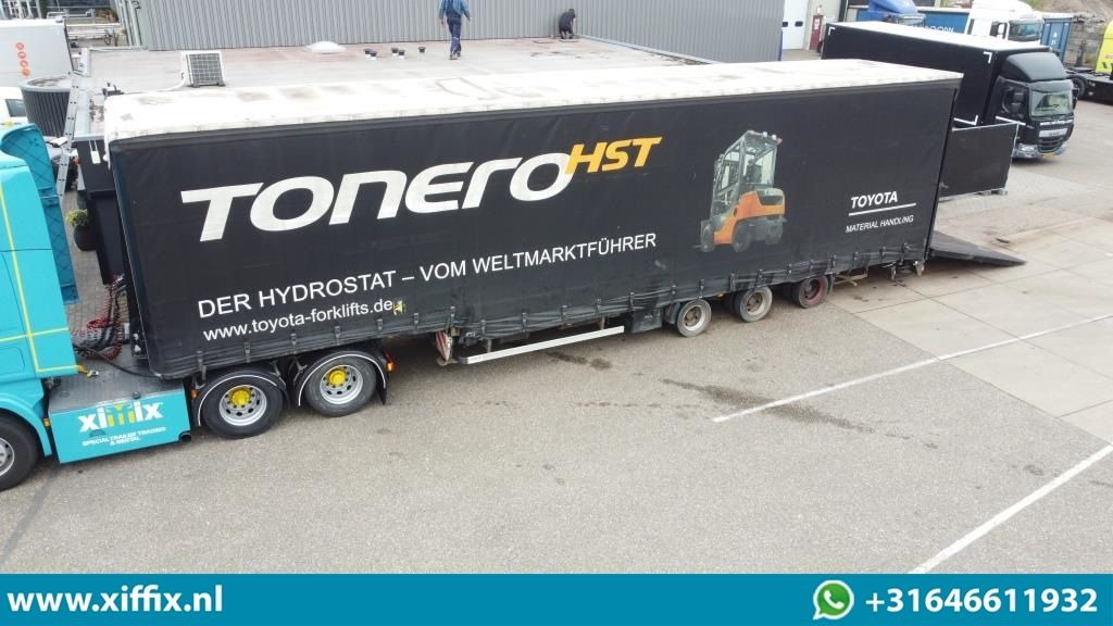 Wiese 3-ass. Semi dieplader met huifopbouw / Wiese 9 tons laadklep - Náves podvalník: obrázok 1 Wiese 3-ass. Semi dieplader met huifopbouw / Wiese 9 tons laadklep - Náves podvalník: obrázok 1