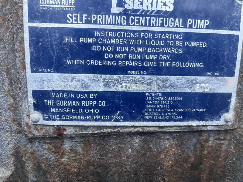 Gorman Rupp Wavo pompset 4 cillinder lister-petter diesel - Čerpadlo na vodu: obrázok 5 Gorman Rupp Wavo pompset 4 cillinder lister-petter diesel - Čerpadlo na vodu: obrázok 5