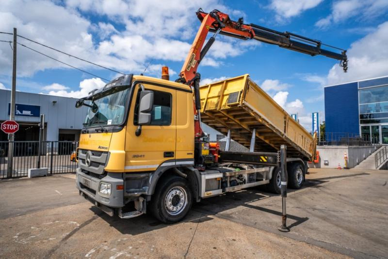 Mercedes ACTROS 2641-MP3-6x2-4+ PK 18 T/m/3XHydr. - Sklápač, Auto s hydraulickou rukou: obrázok 1 Mercedes ACTROS 2641-MP3-6x2-4+ PK 18 T/m/3XHydr. - Sklápač, Auto s hydraulickou rukou: obrázok 1