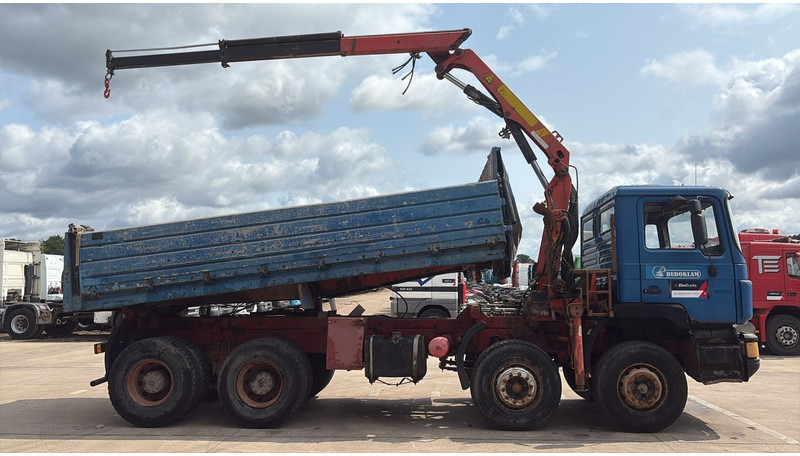 MAN 35.362 (6 CYLINDER / MANUAL PUMP / 8X4 / FALFINGER CRANE PK80 / STEEL SUSP.) - Sklápač, Auto s hydraulickou rukou: obrázok 5 MAN 35.362 (6 CYLINDER / MANUAL PUMP / 8X4 / FALFINGER CRANE PK80 / STEEL SUSP.) - Sklápač, Auto s hydraulickou rukou: obrázok 5