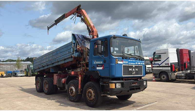 MAN 35.362 (6 CYLINDER / MANUAL PUMP / 8X4 / FALFINGER CRANE PK80 / STEEL SUSP.) - Sklápač, Auto s hydraulickou rukou: obrázok 3 MAN 35.362 (6 CYLINDER / MANUAL PUMP / 8X4 / FALFINGER CRANE PK80 / STEEL SUSP.) - Sklápač, Auto s hydraulickou rukou: obrázok 3