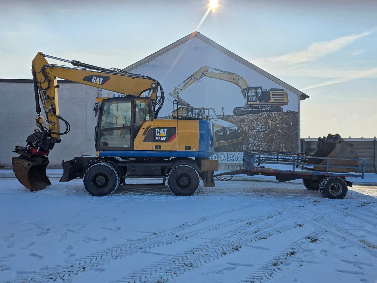 Caterpillar M318F, 2018 ROK, PODPORY + PŁUG, ROTOTILT - Kolesové rýpadlo: obrázok 1 Caterpillar M318F, 2018 ROK, PODPORY + PŁUG, ROTOTILT - Kolesové rýpadlo: obrázok 1