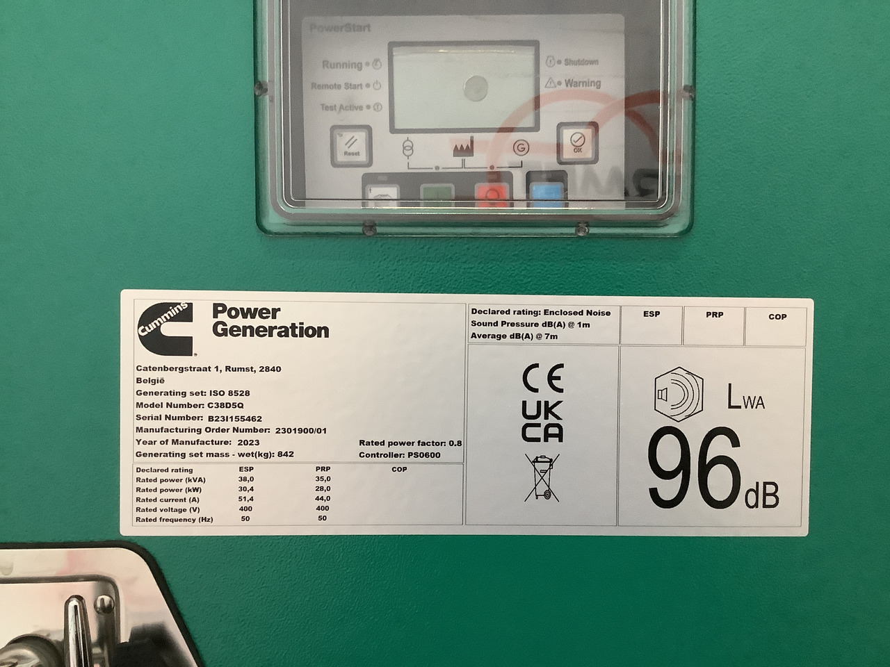 Leasing  Cummins C38D5EQ. 38KVA Generator. Brand new. Cummins C38D5EQ. 38KVA Generator. Brand new.: obrázok 7