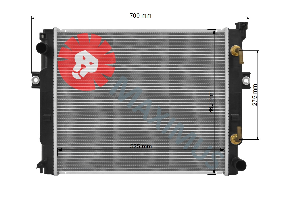 TOYOTA 7FDAU50 7FDAU40 7FDU35 7FDU45 - Chladič pre Vysokozdvižný vozík: obrázok 2 TOYOTA 7FDAU50 7FDAU40 7FDU35 7FDU45 - Chladič pre Vysokozdvižný vozík: obrázok 2