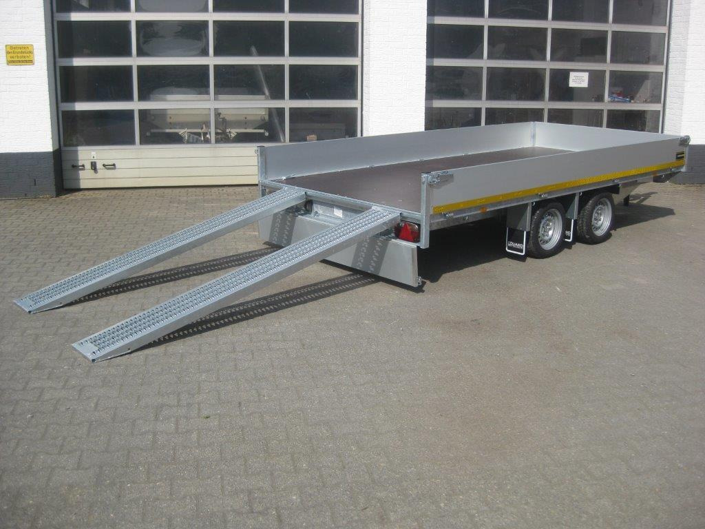 Multi Transporter 406x200x30cm Rampen Seilwinde 13" niedrig Fahrwerk (XL) 2700kg - Plošinový/ Valníkový príves: obrázok 1 Multi Transporter 406x200x30cm Rampen Seilwinde 13" niedrig Fahrwerk (XL) 2700kg - Plošinový/ Valníkový príves: obrázok 1