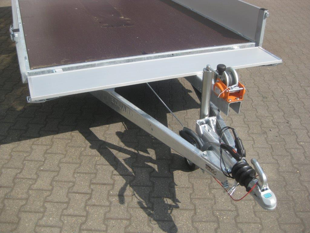 Multi Transporter 406x200x30cm Rampen Seilwinde 13" niedrig Fahrwerk (XL) 2700kg - Plošinový/ Valníkový príves: obrázok 4 Multi Transporter 406x200x30cm Rampen Seilwinde 13" niedrig Fahrwerk (XL) 2700kg - Plošinový/ Valníkový príves: obrázok 4