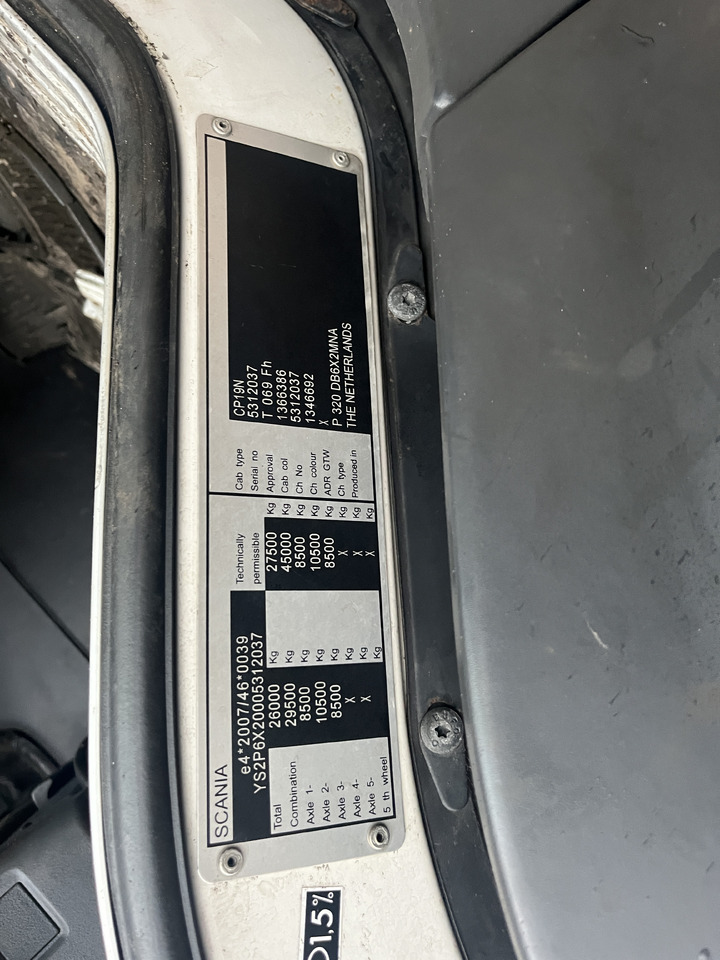 Scania P320 6x2 Chassis Cab - Podvozek s kabinou: obrázok 5 Scania P320 6x2 Chassis Cab - Podvozek s kabinou: obrázok 5