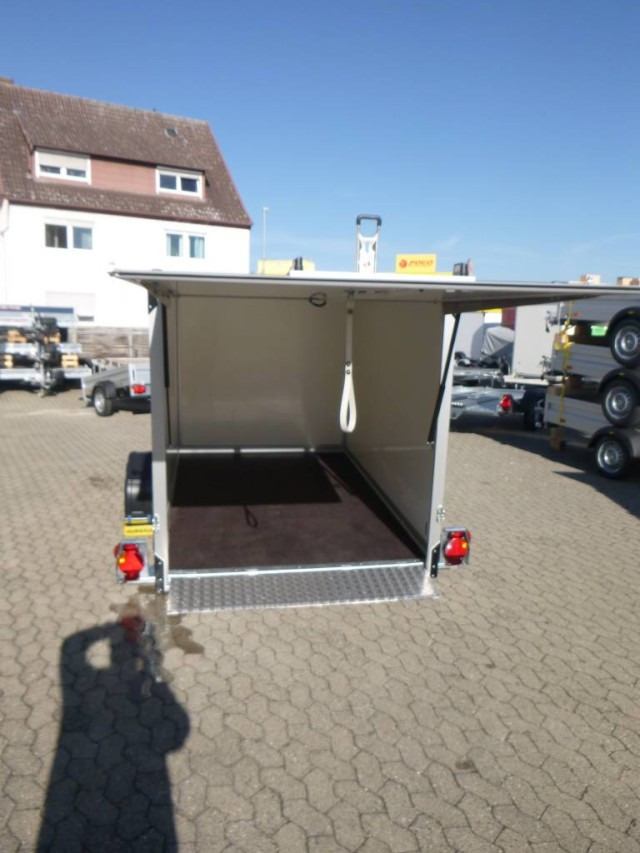 Humbaur Koffer Absenkanhänger mit E-Pumpe HKT 183117-18P, 100 km/h 1,8 t. 3100 x 1765 x 1800 mm - Príves skriňové: obrázok 2 Humbaur Koffer Absenkanhänger mit E-Pumpe HKT 183117-18P, 100 km/h 1,8 t. 3100 x 1765 x 1800 mm - Príves skriňové: obrázok 2