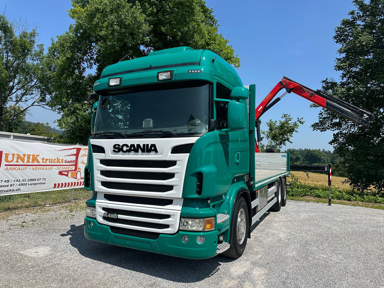 SCANIA R 480 6x2 Palfinger 16502 - Valníkový/ Plošinový nákladný automobil, Auto s hydraulickou rukou: obrázok 1 SCANIA R 480 6x2 Palfinger 16502 - Valníkový/ Plošinový nákladný automobil, Auto s hydraulickou rukou: obrázok 1