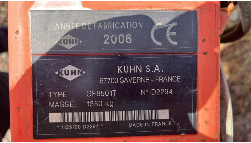 Kuhn GF 8501 T - Obracač sena: obrázok 5 Kuhn GF 8501 T - Obracač sena: obrázok 5