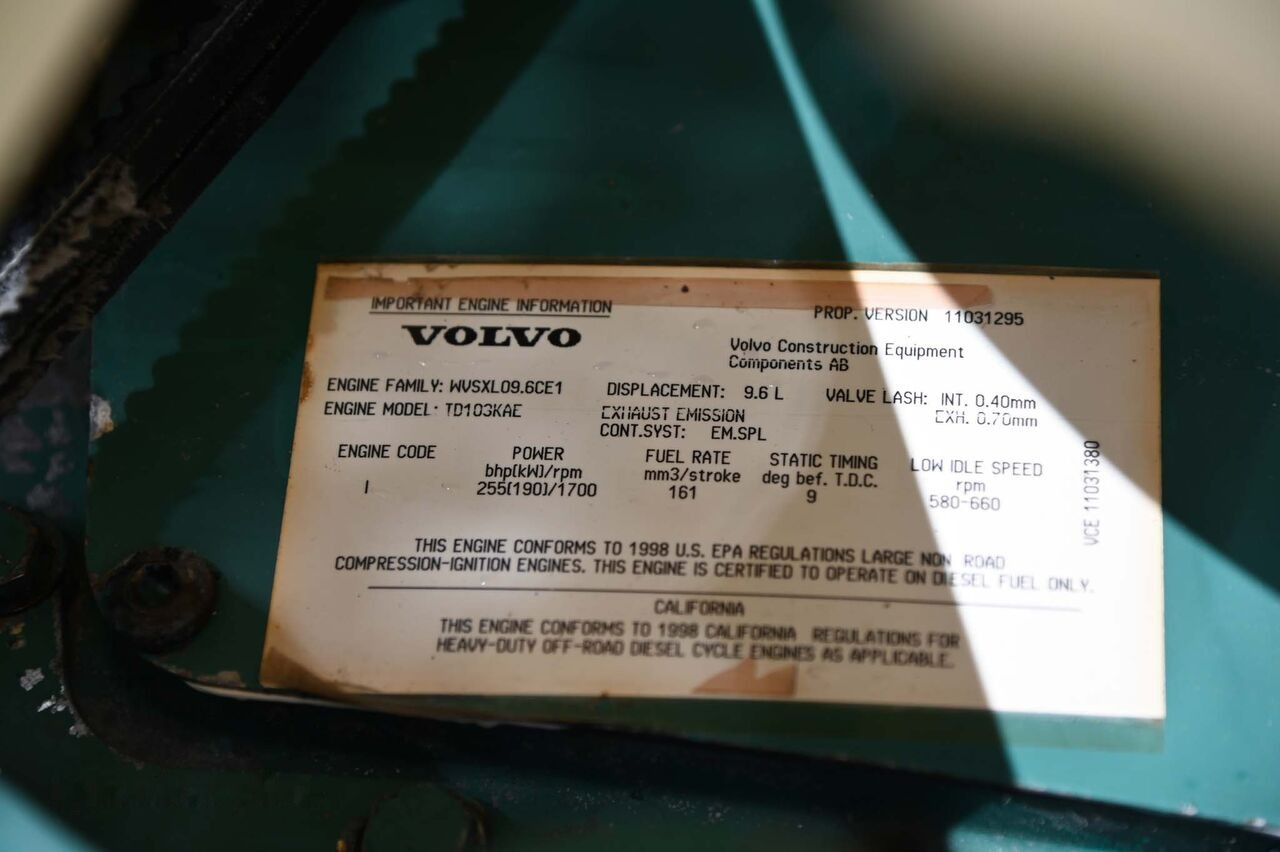 Leasing  Volvo TD103KAE 15003091   Volvo EC390, EC340 Volvo TD103KAE 15003091   Volvo EC390, EC340: obrázok 9