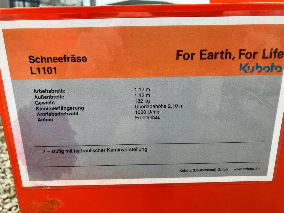 Kubota Kova Anbau-Schneefräse L1101 WA für Kleintraktor 1,12m - Snehová fréza: obrázok 3 Kubota Kova Anbau-Schneefräse L1101 WA für Kleintraktor 1,12m - Snehová fréza: obrázok 3