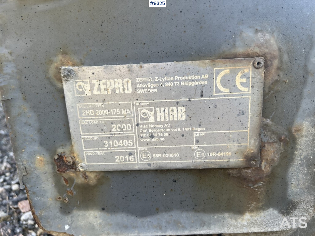 Bakgavellyft Zepro ZHD 2000-175 MA - Zdvíhacia plošina: obrázok 5 Bakgavellyft Zepro ZHD 2000-175 MA - Zdvíhacia plošina: obrázok 5