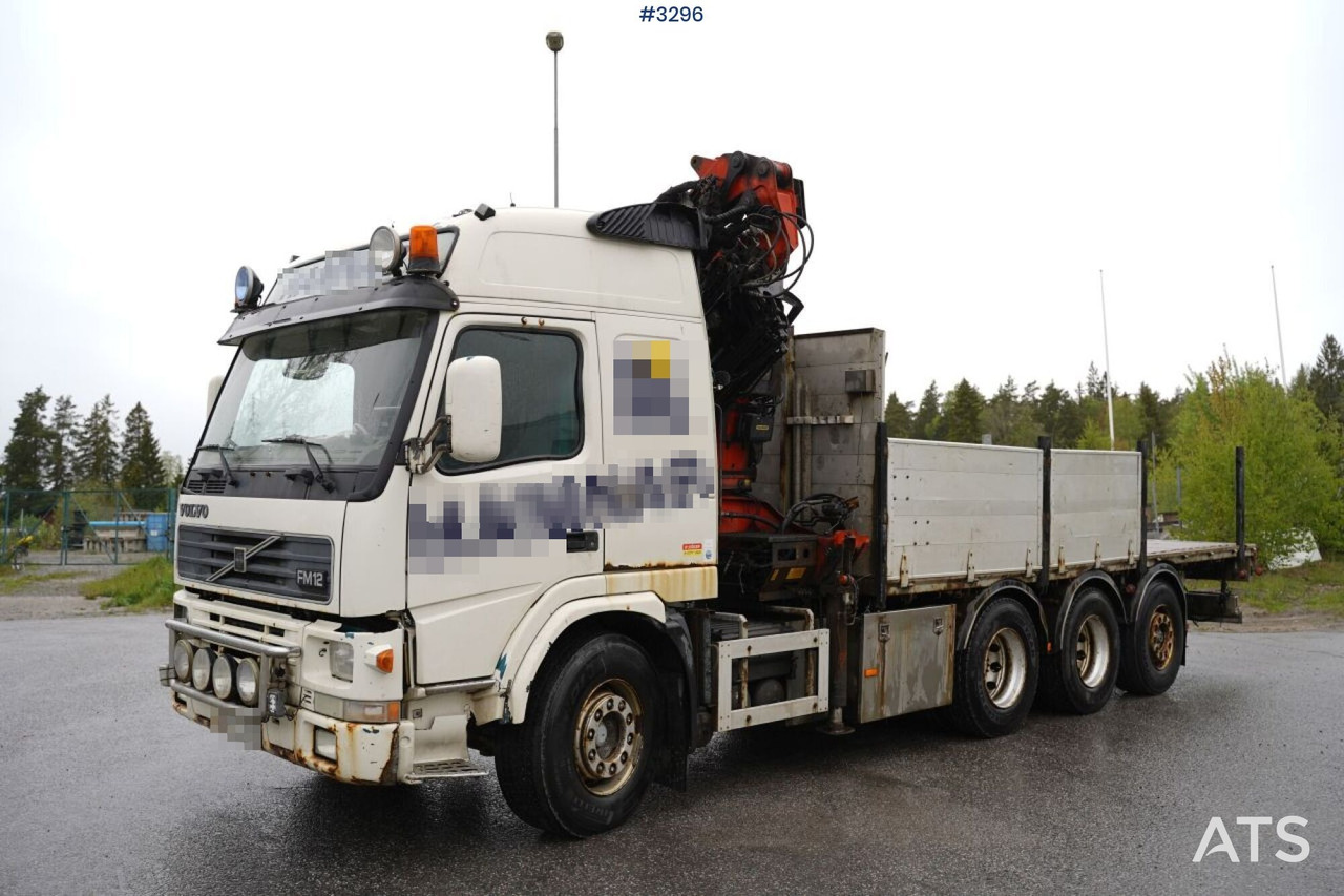 Crane Truck Volvo FM12-39 8X4*4 (SEE VIDEO) - Auto s hydraulickou rukou, Valníkový/ Plošinový nákladný automobil: obrázok 1 Crane Truck Volvo FM12-39 8X4*4 (SEE VIDEO) - Auto s hydraulickou rukou, Valníkový/ Plošinový nákladný automobil: obrázok 1