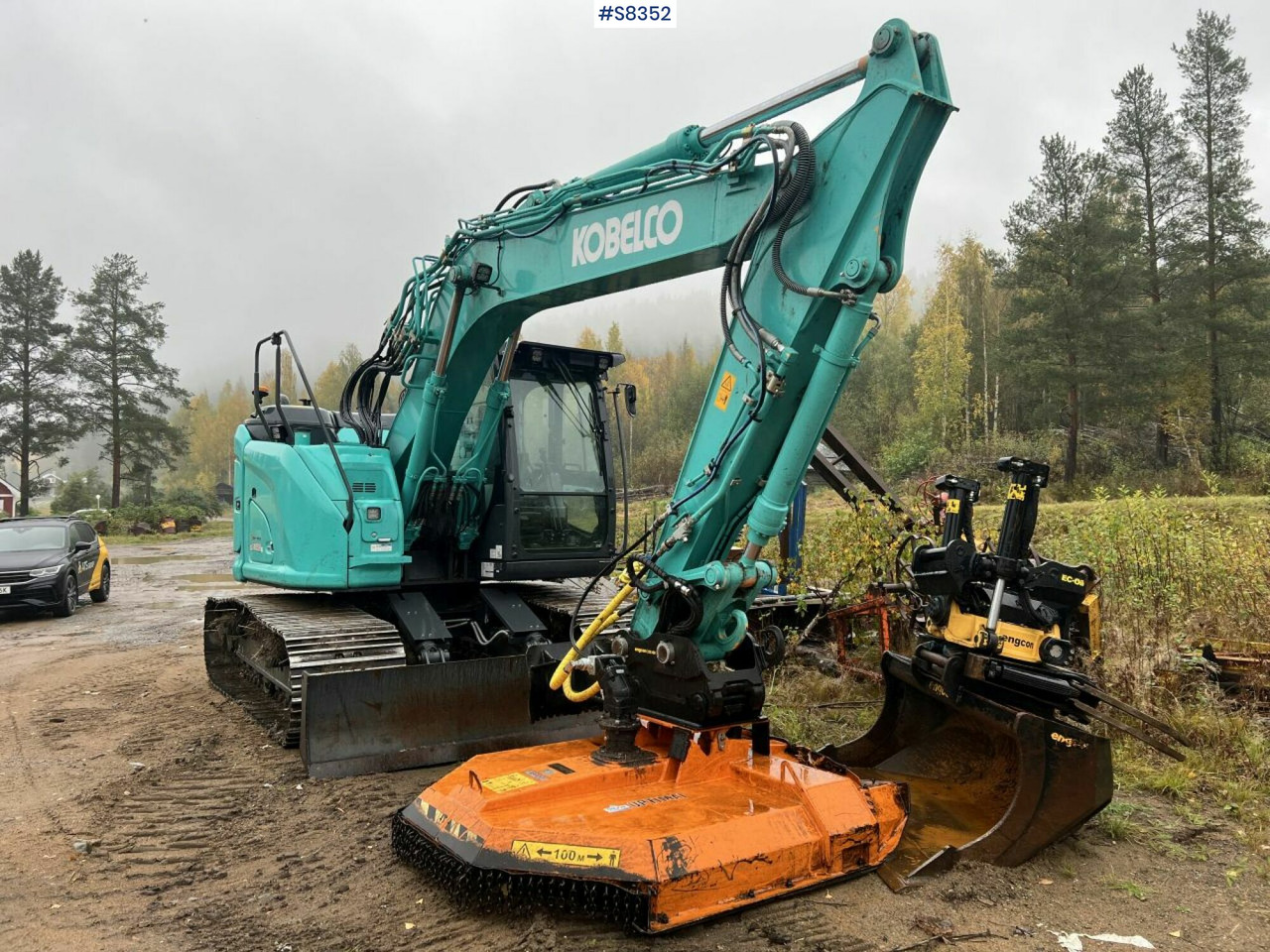 KOBELCO SK140 SRLC-7 with Trejon Cutting unit and Engcon tiltrotator (SEE VIDEO) - Pásové rýpadlo: obrázok 2 KOBELCO SK140 SRLC-7 with Trejon Cutting unit and Engcon tiltrotator (SEE VIDEO) - Pásové rýpadlo: obrázok 2