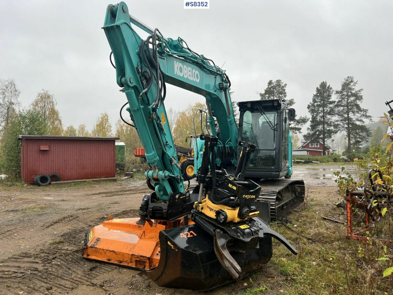 KOBELCO SK140 SRLC-7 with Trejon Cutting unit and Engcon tiltrotator (SEE VIDEO) - Pásové rýpadlo: obrázok 1 KOBELCO SK140 SRLC-7 with Trejon Cutting unit and Engcon tiltrotator (SEE VIDEO) - Pásové rýpadlo: obrázok 1
