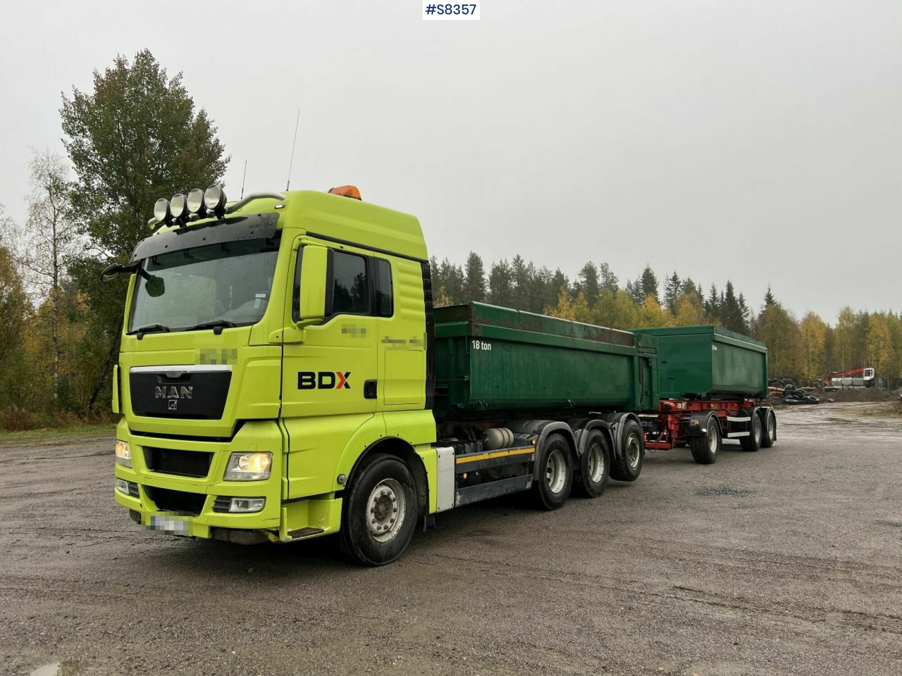 MAN TGF 35.540 med RKP 3-9.0 Vagn Gravel (Cassette) SEE VIDEO - Sklápač: obrázok 1 MAN TGF 35.540 med RKP 3-9.0 Vagn Gravel (Cassette) SEE VIDEO - Sklápač: obrázok 1