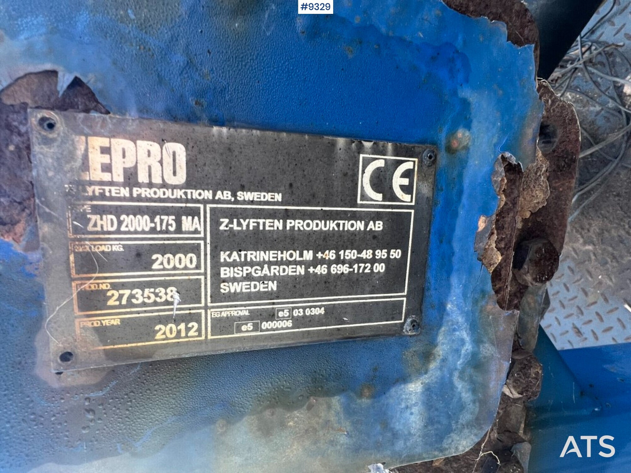 Tail lift - Zepro- ZHD2000-175MA - Zdvíhacia plošina: obrázok 4 Tail lift - Zepro- ZHD2000-175MA - Zdvíhacia plošina: obrázok 4
