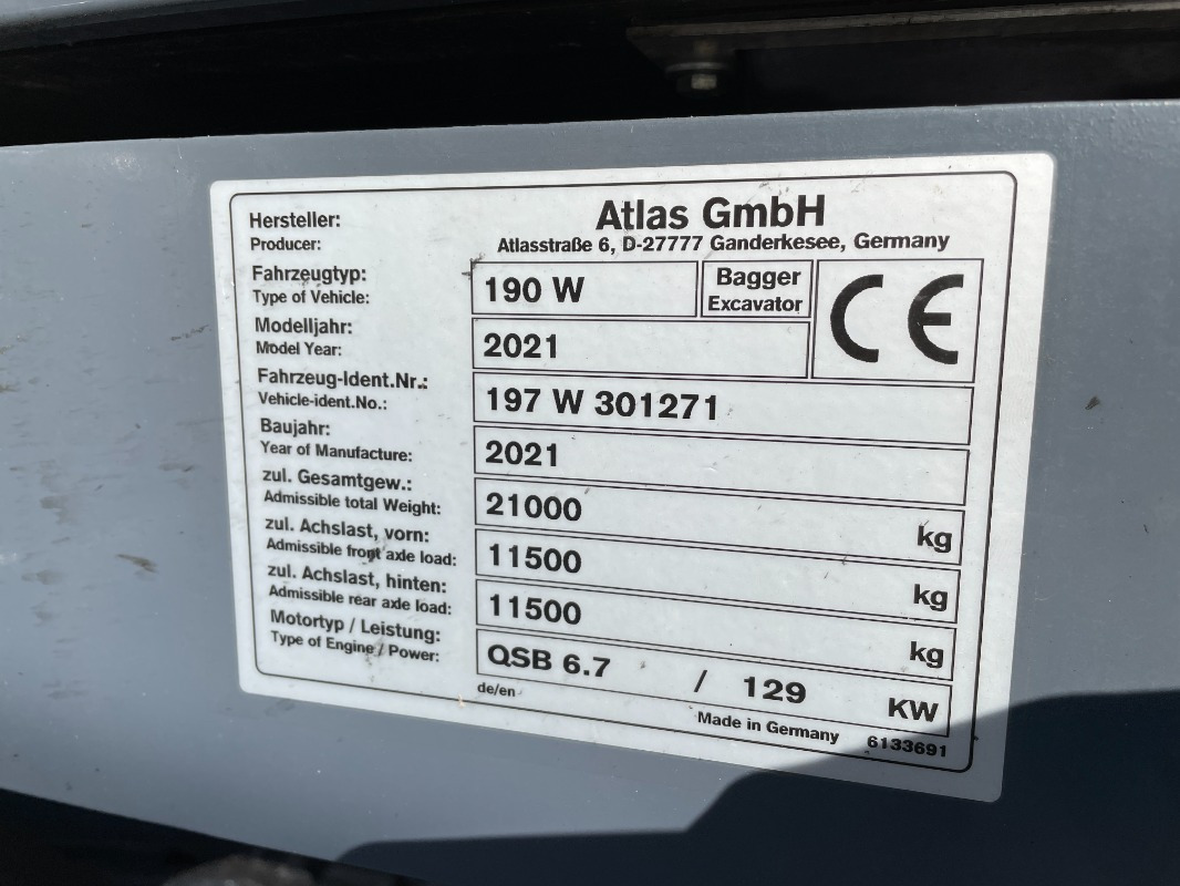 Atlas 190W - Rýpadlo: obrázok 2 Atlas 190W - Rýpadlo: obrázok 2