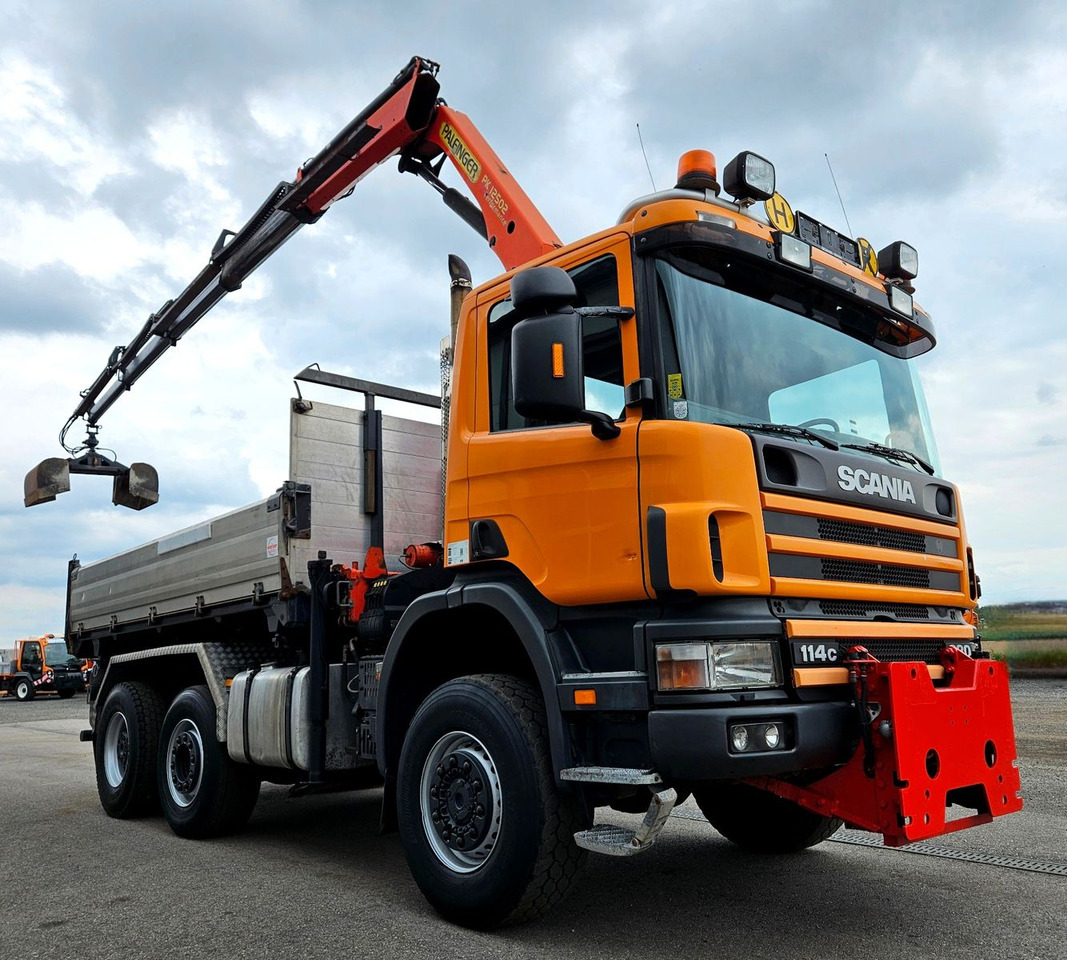 Scania P114 380 6x4-4 Palfinger PK12502 Kran Funk - Sklápač, Auto s hydraulickou rukou: obrázok 2 Scania P114 380 6x4-4 Palfinger PK12502 Kran Funk - Sklápač, Auto s hydraulickou rukou: obrázok 2