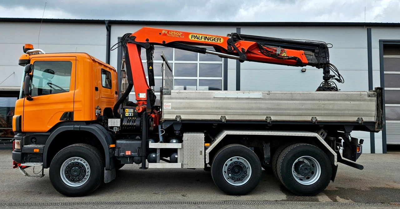 Scania P114 380 6x4-4 Palfinger PK12502 Kran Funk - Sklápač, Auto s hydraulickou rukou: obrázok 4 Scania P114 380 6x4-4 Palfinger PK12502 Kran Funk - Sklápač, Auto s hydraulickou rukou: obrázok 4