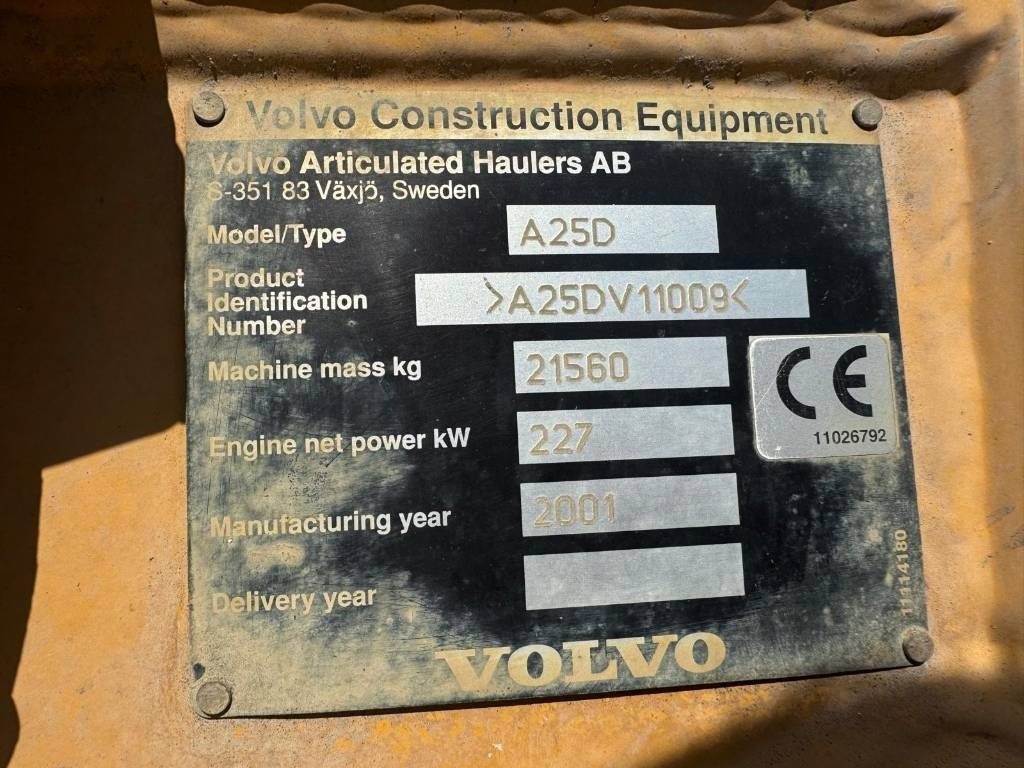 Volvo A 25 D - Ťahačový kĺbový damper: obrázok 4 Volvo A 25 D - Ťahačový kĺbový damper: obrázok 4