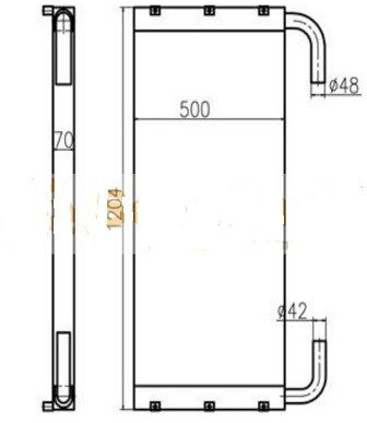 4650356 OILCOOLER HITACHI ZX270.3 280.3 - Chladič: obrázok 1 4650356 OILCOOLER HITACHI ZX270.3 280.3 - Chladič: obrázok 1