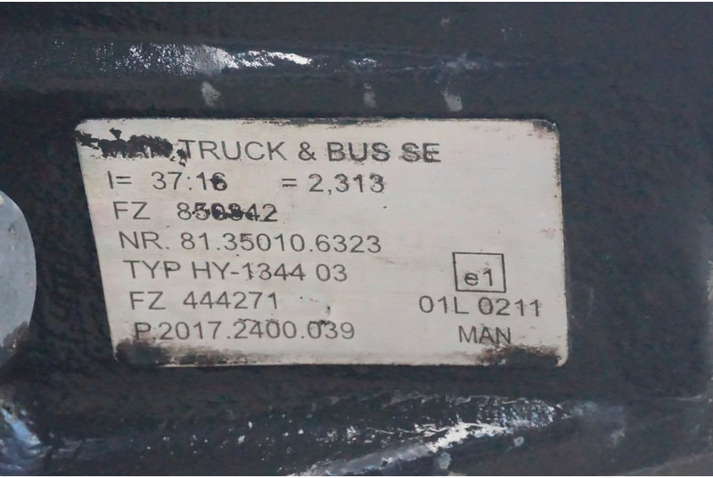 MAN HY-1344-03 37/16 I=2.31 - Zadná náprava pre Nákladné auto: obrázok 4 MAN HY-1344-03 37/16 I=2.31 - Zadná náprava pre Nákladné auto: obrázok 4