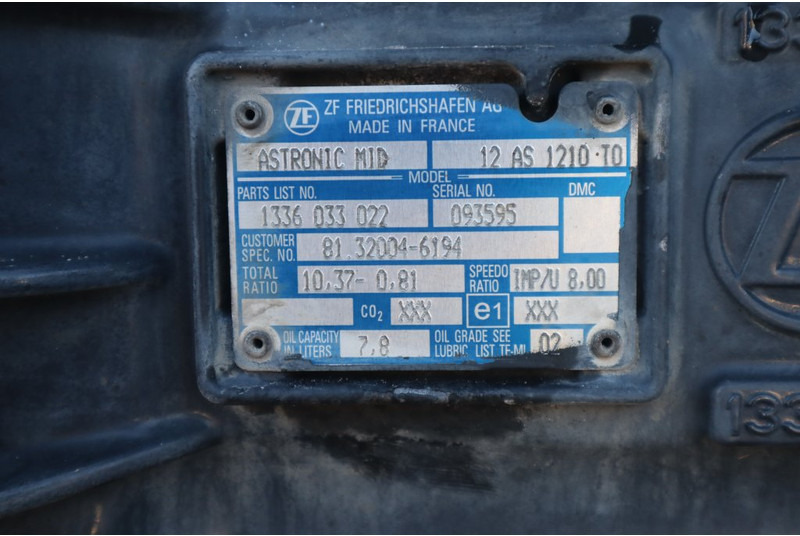 ZF 12AS1210OD TGM - Prevodovka pre Nákladné auto: obrázok 5 ZF 12AS1210OD TGM - Prevodovka pre Nákladné auto: obrázok 5