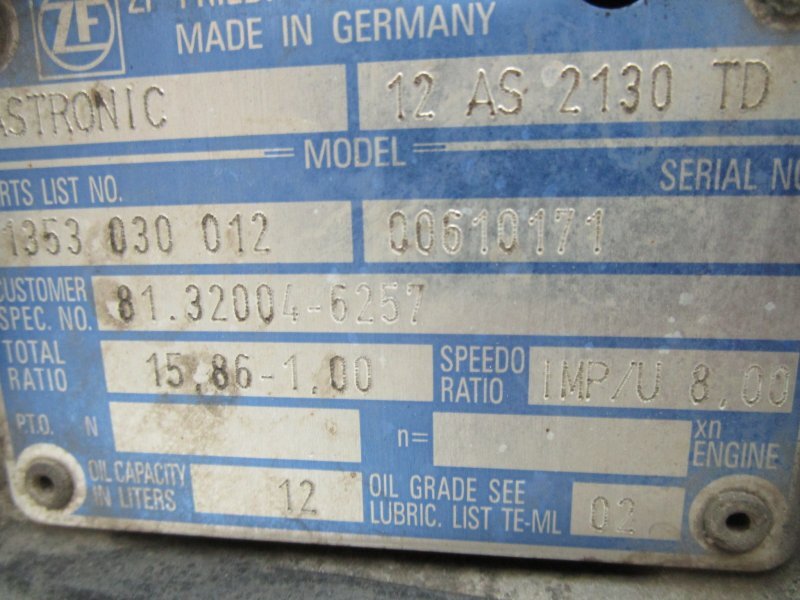 ZF 12AS2130TD TG-S 81.32004-6527 - Prevodovka pre Nákladné auto: obrázok 4 ZF 12AS2130TD TG-S 81.32004-6527 - Prevodovka pre Nákladné auto: obrázok 4