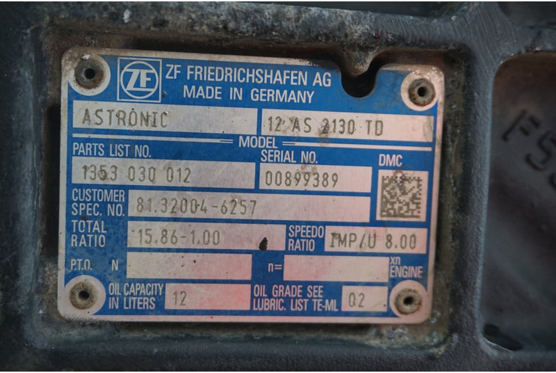 ZF 12AS2130TDM12 - Prevodovka pre Nákladné auto: obrázok 5 ZF 12AS2130TDM12 - Prevodovka pre Nákladné auto: obrázok 5