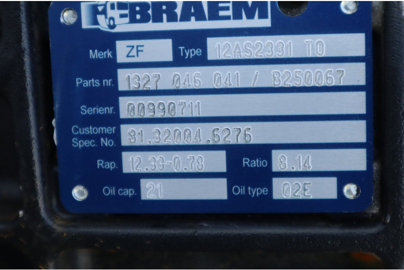 ZF 12AS2331TO+IT3 - Prevodovka pre Nákladné auto: obrázok 5 ZF 12AS2331TO+IT3 - Prevodovka pre Nákladné auto: obrázok 5