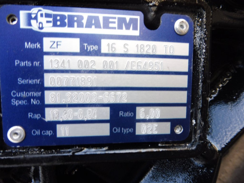 ZF 16S1820TO - Prevodovka pre Nákladné auto: obrázok 5 ZF 16S1820TO - Prevodovka pre Nákladné auto: obrázok 5