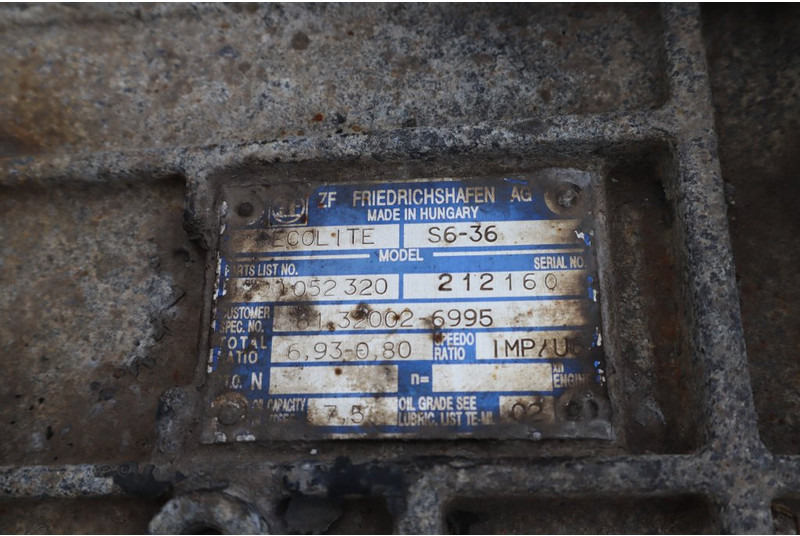 ZF S6-36 - Prevodovka pre Nákladné auto: obrázok 5 ZF S6-36 - Prevodovka pre Nákladné auto: obrázok 5