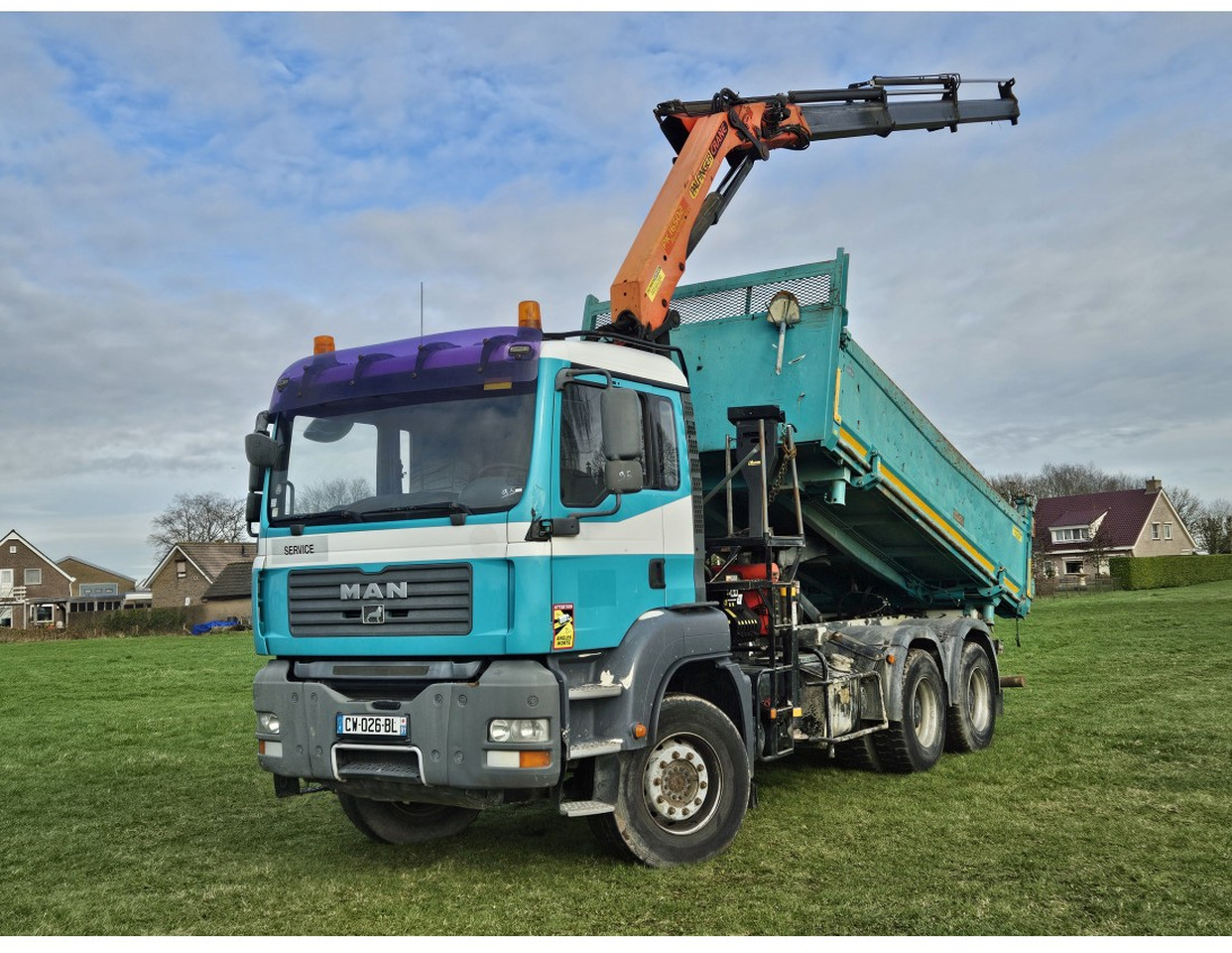 MAN TGA 33.360 TIPPER 3 SIDE CRANE PALFINGER 16502 *REMOTE CONTROL - Sklápač: obrázok 1 MAN TGA 33.360 TIPPER 3 SIDE CRANE PALFINGER 16502 *REMOTE CONTROL - Sklápač: obrázok 1