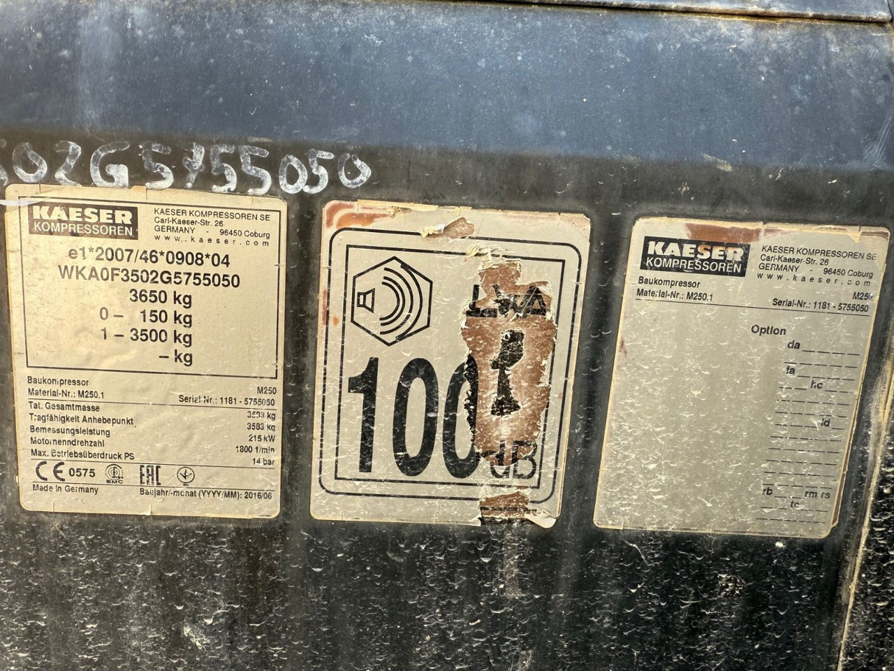 Kaeser M250 Kompressor, Anhänger trailer, 14bar - Vzduchový kompresor: obrázok 3 Kaeser M250 Kompressor, Anhänger trailer, 14bar - Vzduchový kompresor: obrázok 3