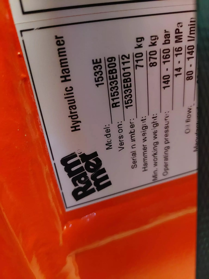 2023 Rammer 1533E - Hydraulické kladivo: obrázok 3 2023 Rammer 1533E - Hydraulické kladivo: obrázok 3