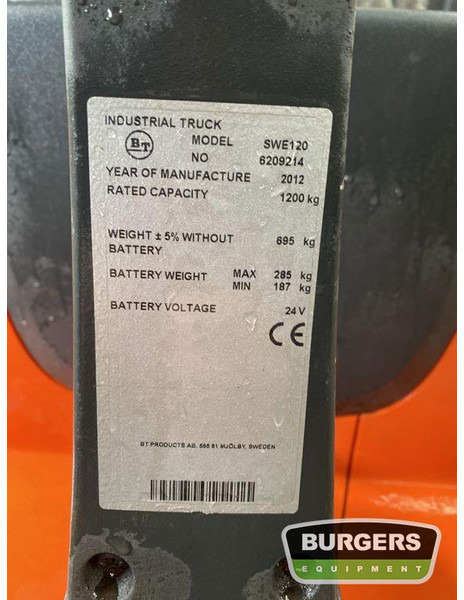 BT SWE120 - Stohovač: obrázok 5 BT SWE120 - Stohovač: obrázok 5